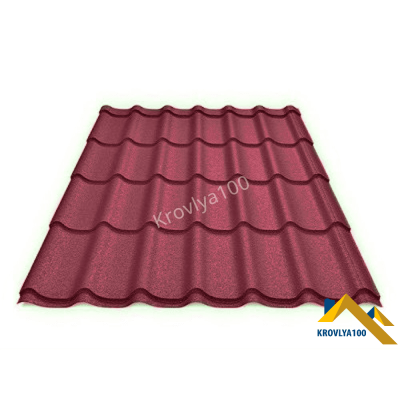 Металочерепиця Monterrey Ral 3005 вишнева матова