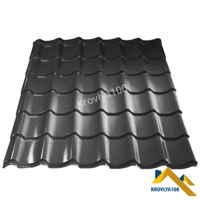 Металочерепиця Monterrey Ral 7024 графіт глянцева