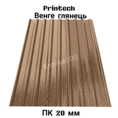 Профнастил стіновий Printech Венге глянець ПС/ПК 20 мм
