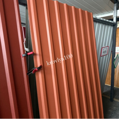 Профнастил покрівельний 2 м 0.45 мм Ral 8004 теракотовий ПК 20 мм матовий