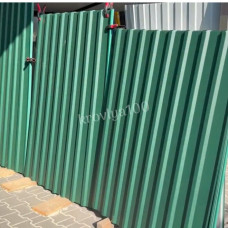 Профнастил покрівельний 1.5/1.7/2 м 0.4 мм Ral 6005 зелений ПК 20 мм матовий