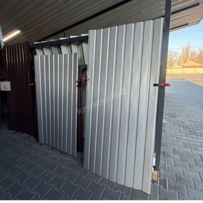 Профнастил Економний 2 м  0.2 мм двосторонній універсальний Ral 9006 металік ПП 10 мм глянцевий