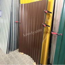 Профлист Економний  універсальний  1.5/1.7/2 м 0.2 мм Ral 8017 коричневий ПК 14 мм глянцевий