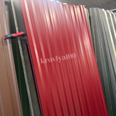 Профлист Економний універсальний  1.5/1.7/2 м 0.2 мм Ral 3005 вишневий ПК 14 мм глянцевий