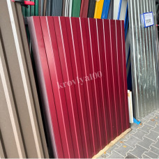 Профнастил стіновий 1.5 м 0.4 мм Ral 3005 вишневий ПС 10 мм глянець