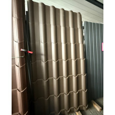 Металочерепиця Барон Ral 8019 темно- коричнева матова