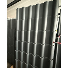 Металочерепиця Барон Ral 7016 темно-сіра (антрацит) матова