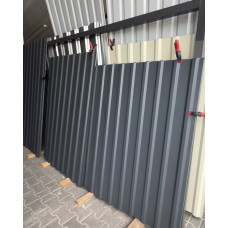 Профнастил  покрівельний 1.5/1.7/2/2.5/3 м 0.4 мм Ral 7016 темно-сірий (антрацит) ПК 20 мм матовий