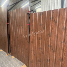 Профнастил  стіновий 1.5/1.7/1.8/2 м  0.4 мм printech Венге 3-Д ПС 10 мм