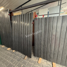 Профнастил  стіновий 1.5/1.7/2 м 0.4 мм printech Дерево Графіт 3-д  ПС 10 мм