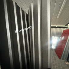 Профнастил двосторонній універсальний 2 м 0.47 мм Ral 9005 чорний ПП 20 мм матовий